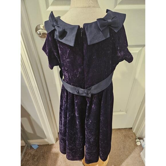 Jenni Jennifer Moore girls dress‎ purple crushed velvet size 6X - Picture 3 of 9
